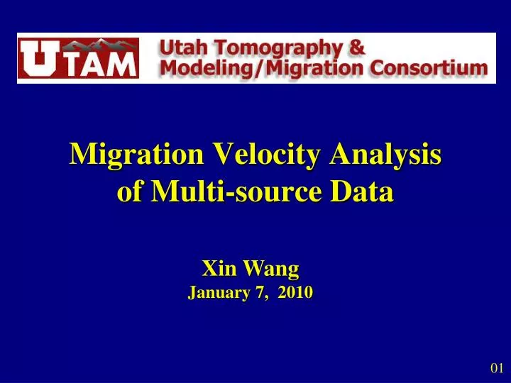 migration velocity analysis of multi source data