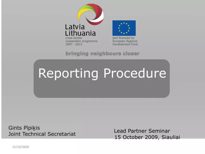reporting procedure