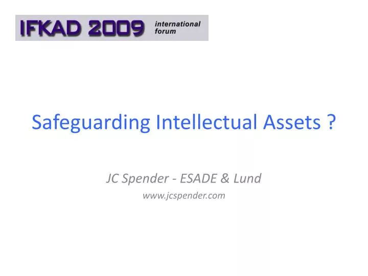 safeguarding intellectual assets