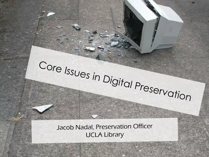 core issues in digital preservation