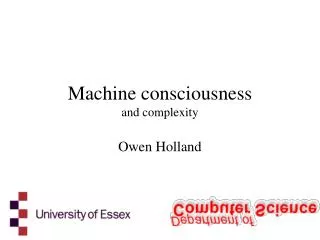 Machine consciousness and complexity