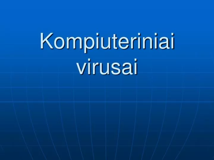 kompiuteriniai virusai
