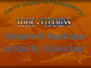 Term paper of chemistry