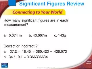 Significant Figures Review