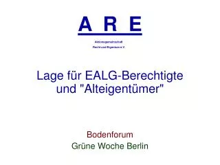 lage f r ealg berechtigte und alteigent mer bodenforum gr ne woche berlin