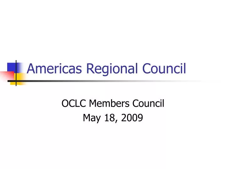 americas regional council