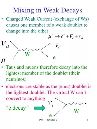 Mixing in Weak Decays