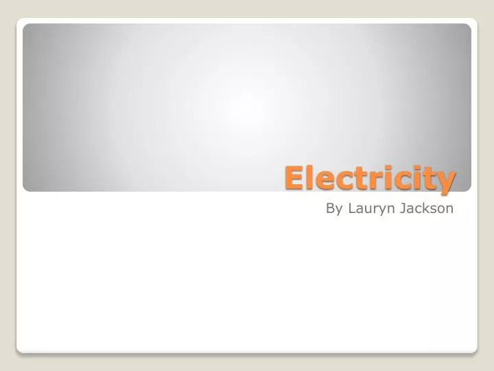 electricity