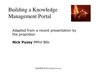 Building a Knowledge Management Portal