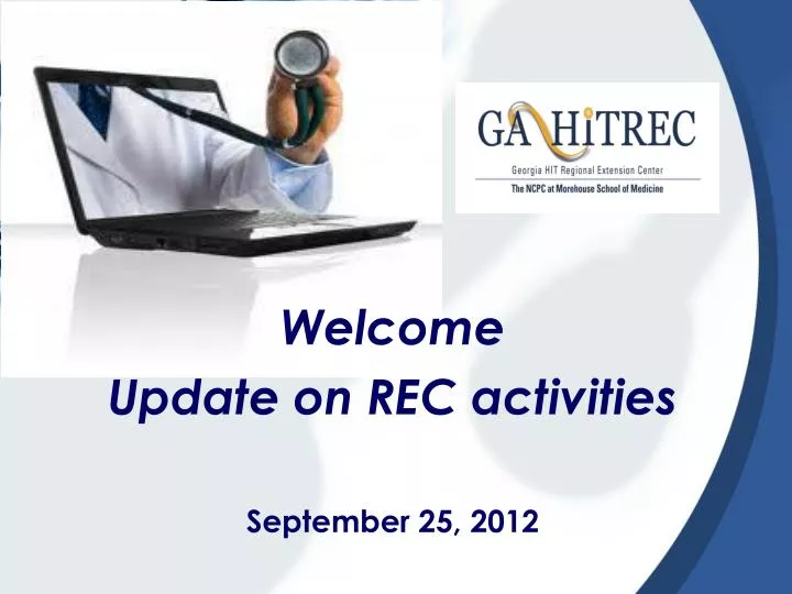 welcome update on rec activities september 25 2012