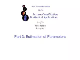 Part 3: Estimation of Parameters