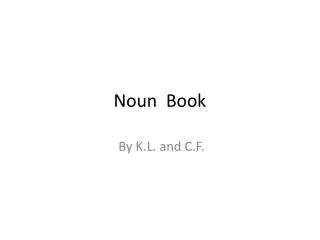 noun book