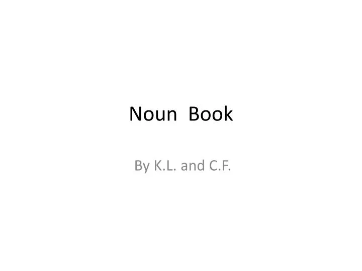 noun book