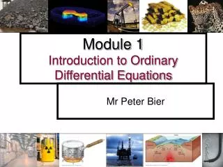 Module 1 Introduction to Ordinary Differential Equations