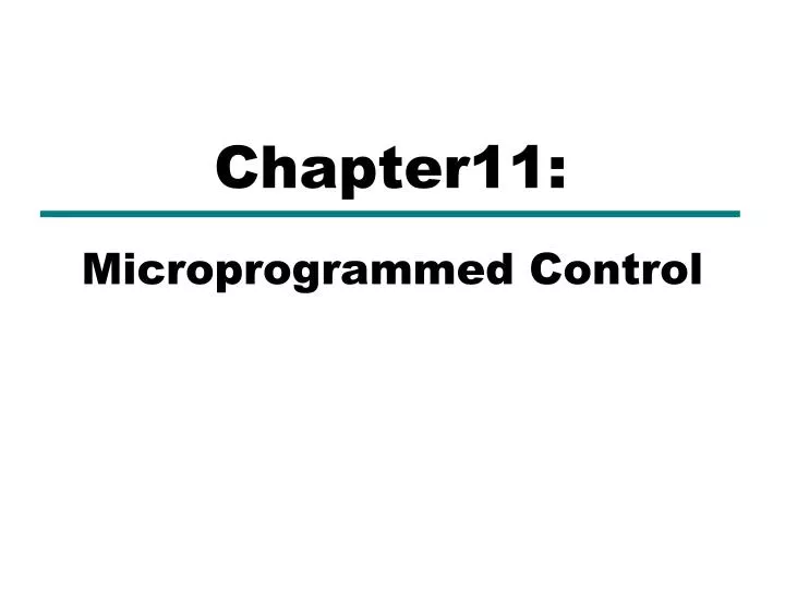 microprogrammed control