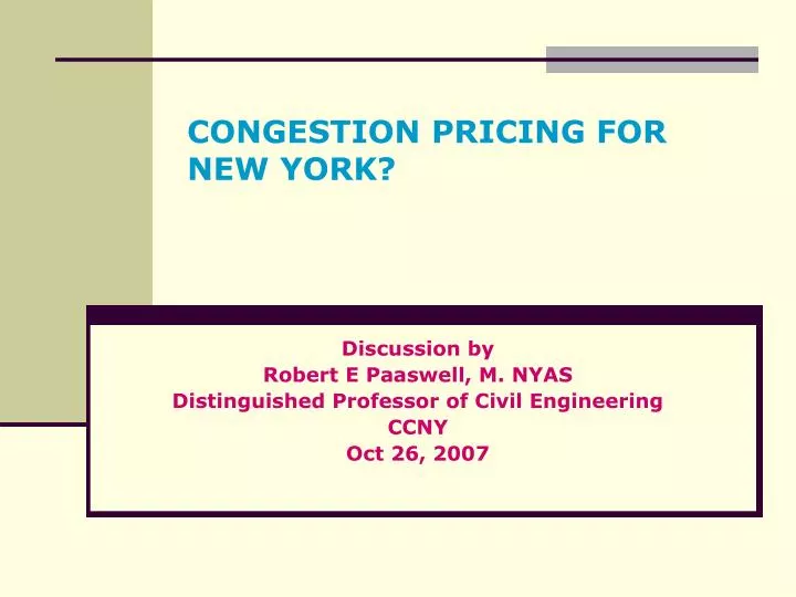 congestion pricing for new york