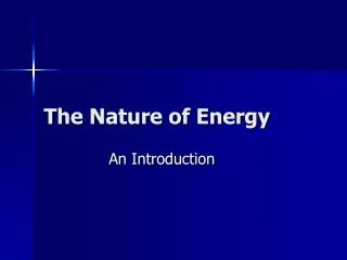 the nature of energy