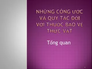 nh ng c ng c v quy t c i v i thu c b o v th c v t