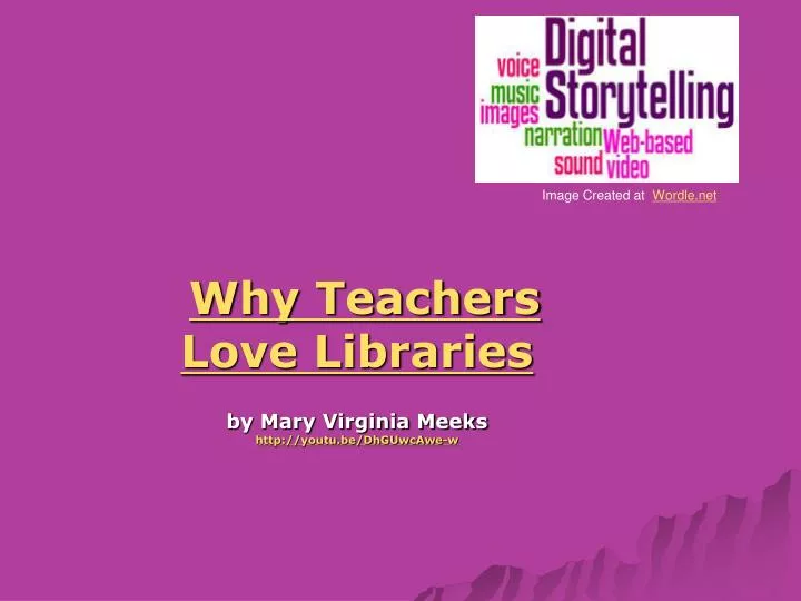 why teachers love libraries by mary virginia meeks http youtu be dhguwcawe w