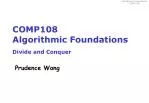 Algorithmic Foundations: Divide and Conquer Techniques - slide 1