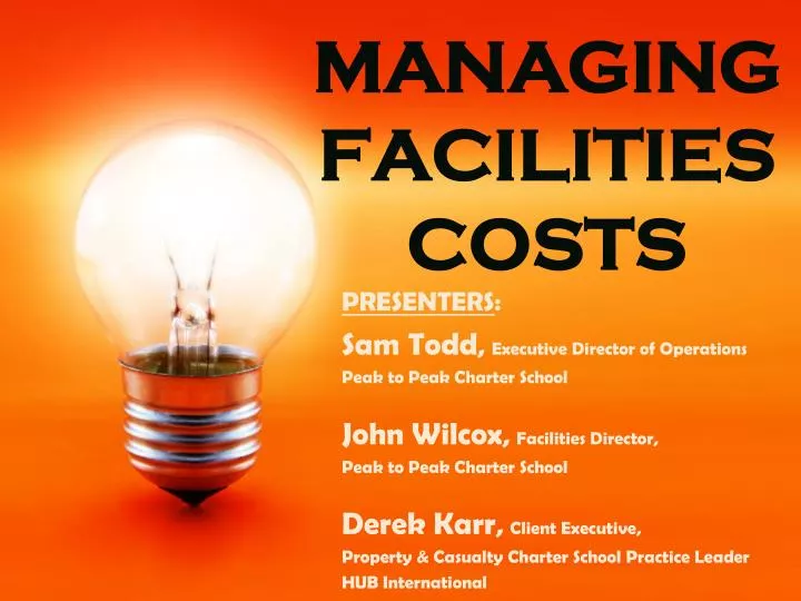 managing facilities costs