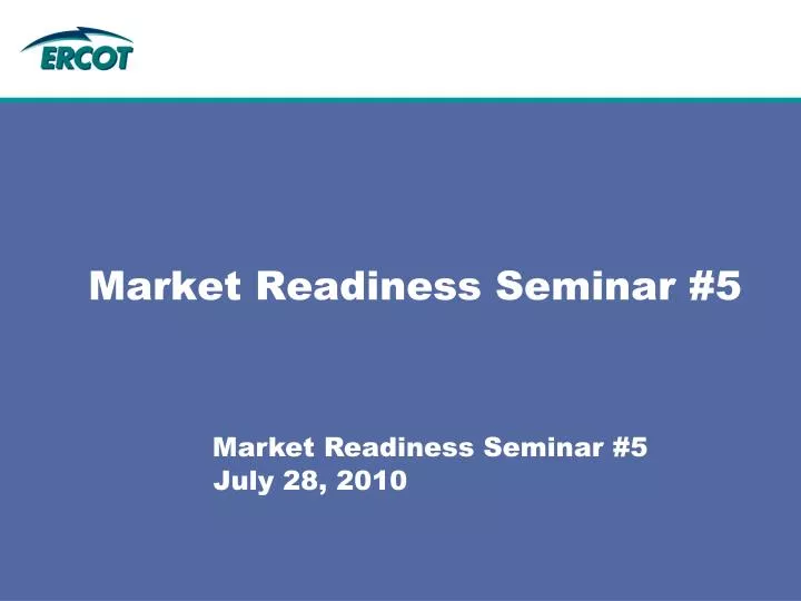 market readiness seminar 5