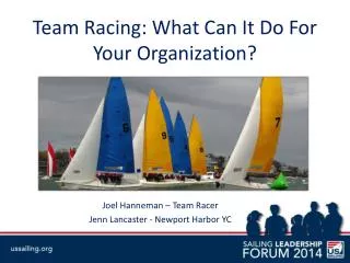Team Racing: What Can It Do For Your Organization?