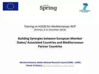 Training on H2020 for Mediterranean NCP (Amman, 9-11 December 2013)