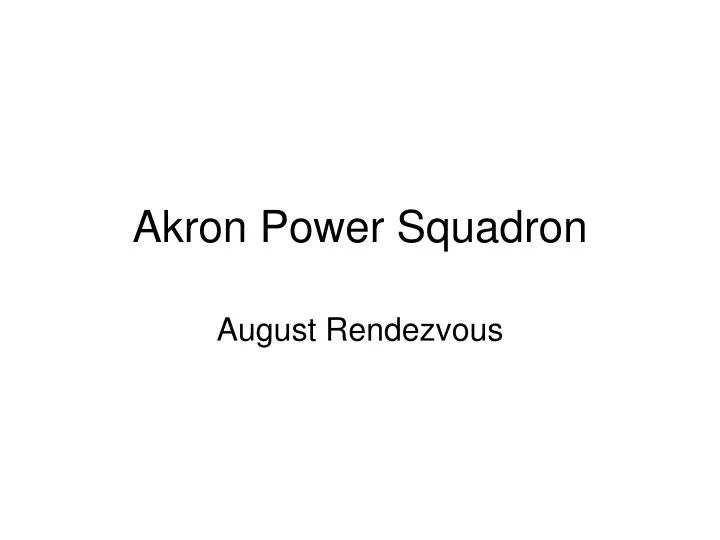 akron power squadron