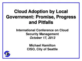 Cloud Adoption by Local Government: Promise, Progress and Pitfalls