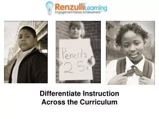 Differentiate Instruction Across the Curriculum