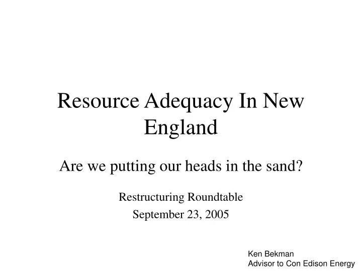 resource adequacy in new england