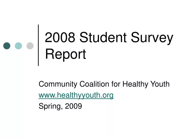2008 student survey report