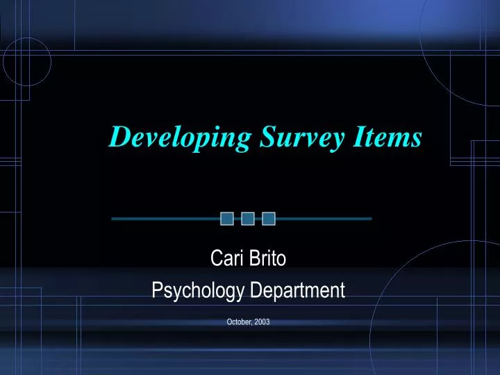 developing survey items