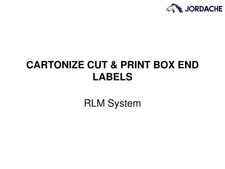 cartonize cut print box end labels