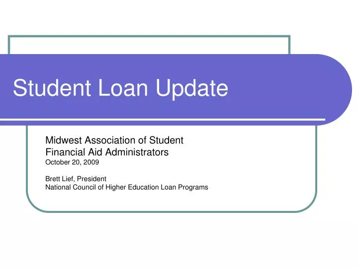 student loan update