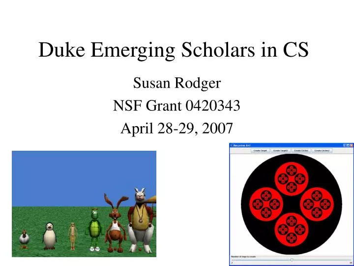 duke emerging scholars in cs