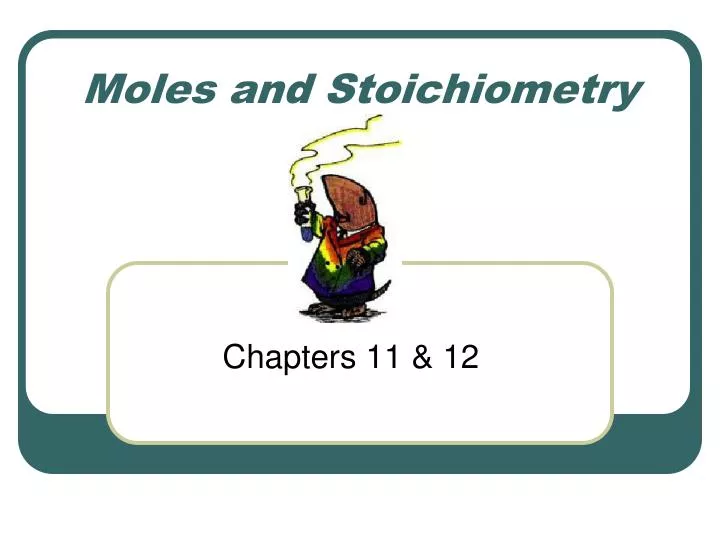 moles and stoichiometry