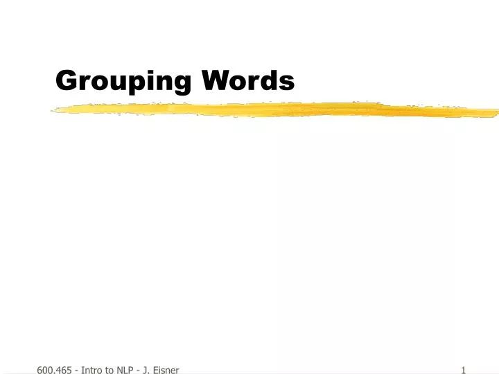 grouping words