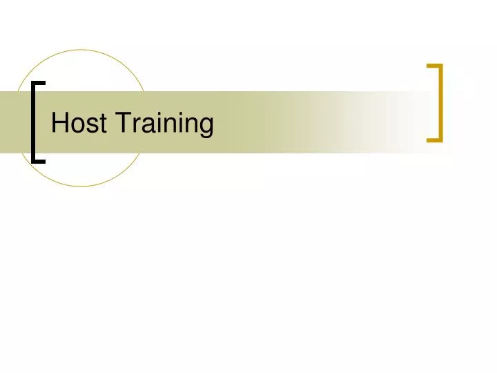 host training