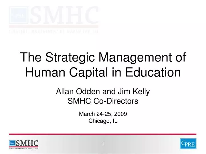 the strategic management of human capital in education