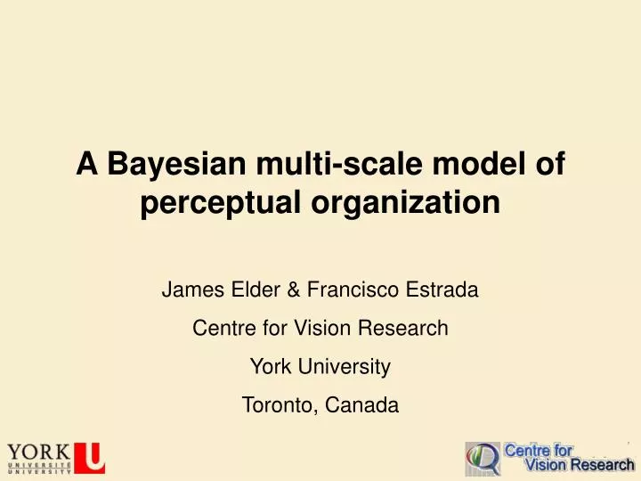 a bayesian multi scale model of perceptual organization