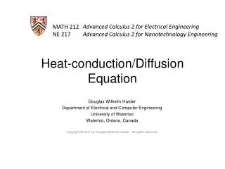 Heat-conduction/Diffusion Equation