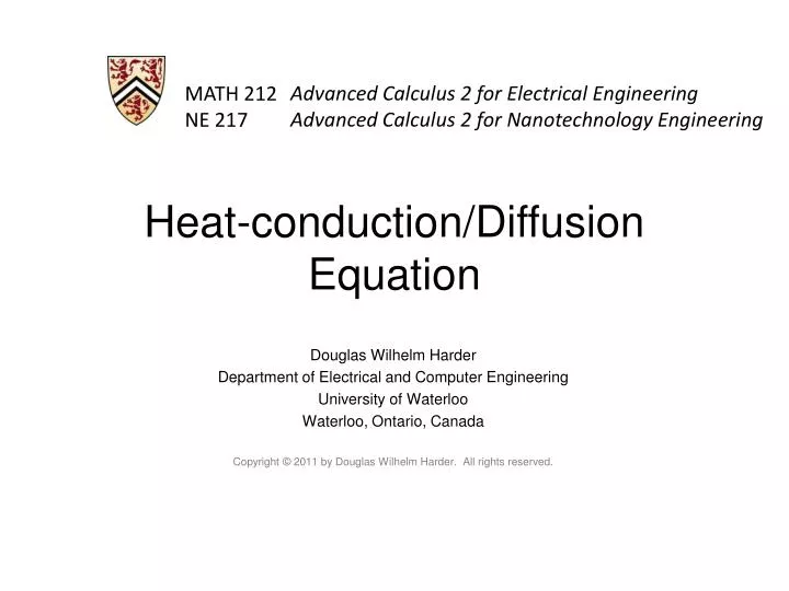heat conduction diffusion equation