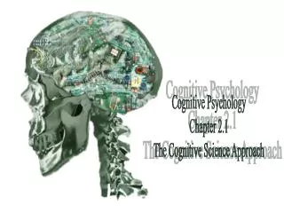Cognitive Psychology Chapter 2.1 The Cognitive Science Approach