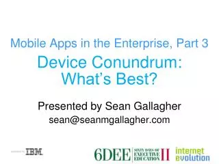 Mobile Apps in the Enterprise, Part 3