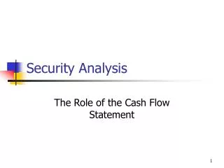 Security Analysis