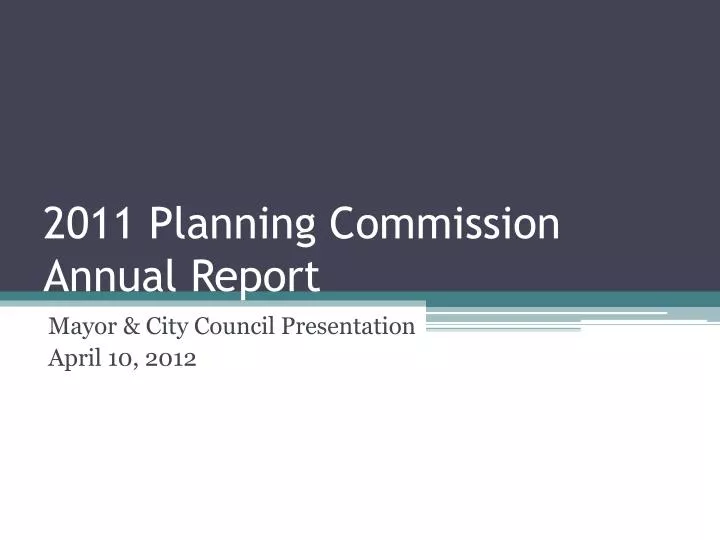 2011 planning commission annual report