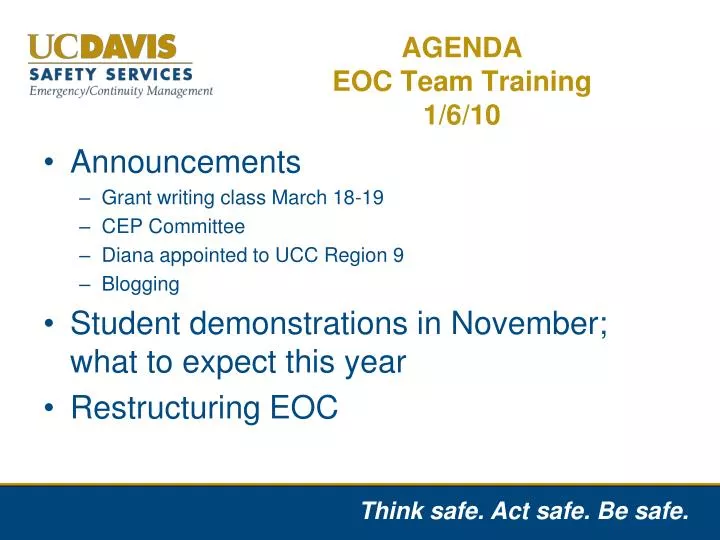 agenda eoc team training 1 6 10