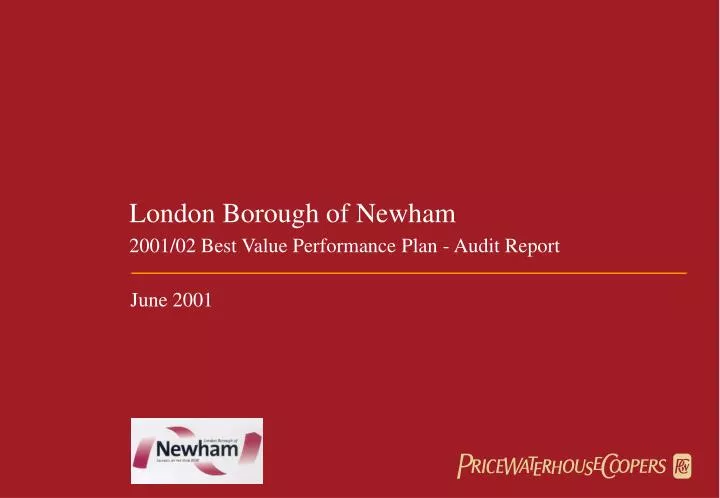 london borough of newham 2001 02 best value performance plan audit report